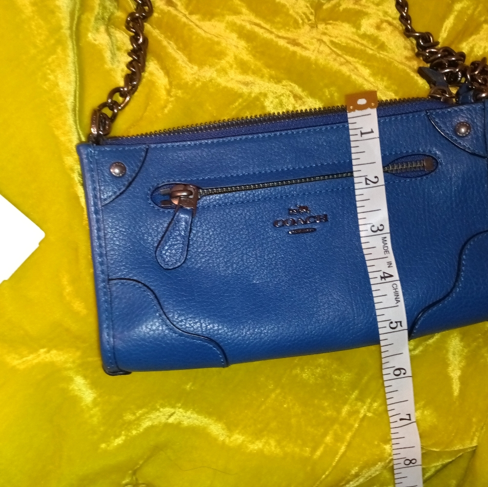 Coach teal shoulder bag - Picture 4 of 6